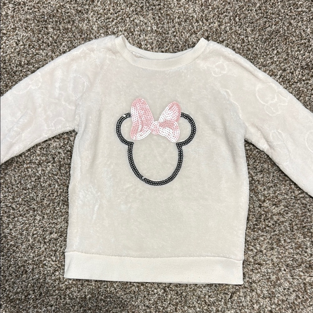Kids Cream Minnie Mouse Top